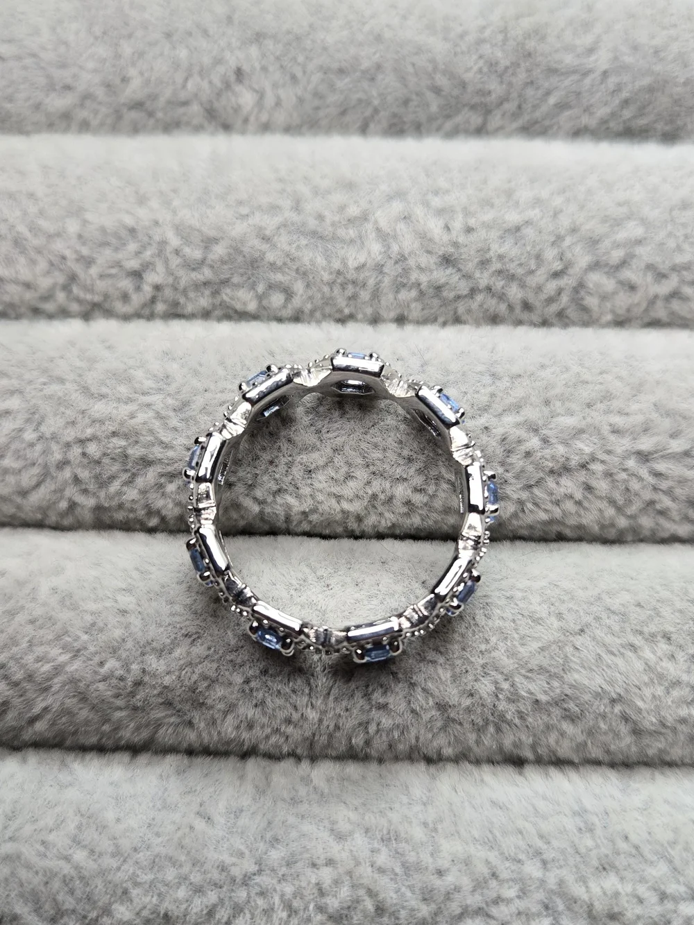 Size 6 Aquamarine Cubic Zirconia Rhodium Plated Bomb Party RBP6670 Free The Inne